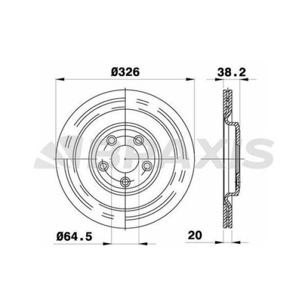 Braxis AE0434 Fren Diski Arka Aguar XF XJ Xk 08- C2C25339