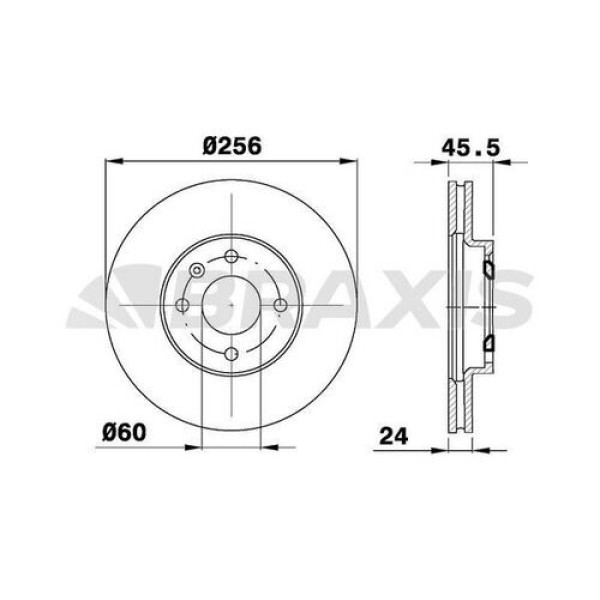 Braxis AE0444 Ön Fren Disk Aynası Chevrolet Aveo T300 1.2I 13502001