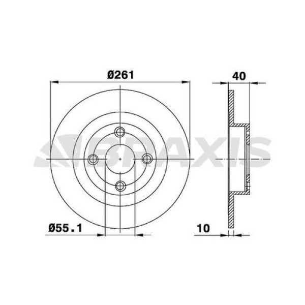 Braxis AE0466 Arka Fren Disk Aynası 323 S VI Bj 1.4 16V 1.4 16 09 98 10 03 323 F VI Bj 1.4 1.6 2.0 TD 2.0 1.4 16V B26Y26251 