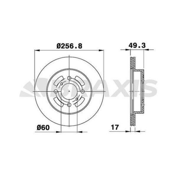 Braxis AE0467 Ön Fren Disk Aynası Suzuki Ignis 1.3I 1.5I DF4155