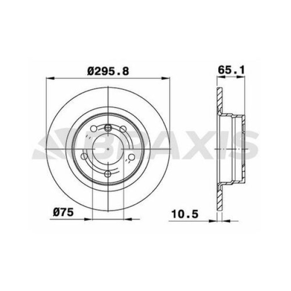 Braxis AE0476 Fren Diski Arka BMW E81 E87 E89 34216855002 
