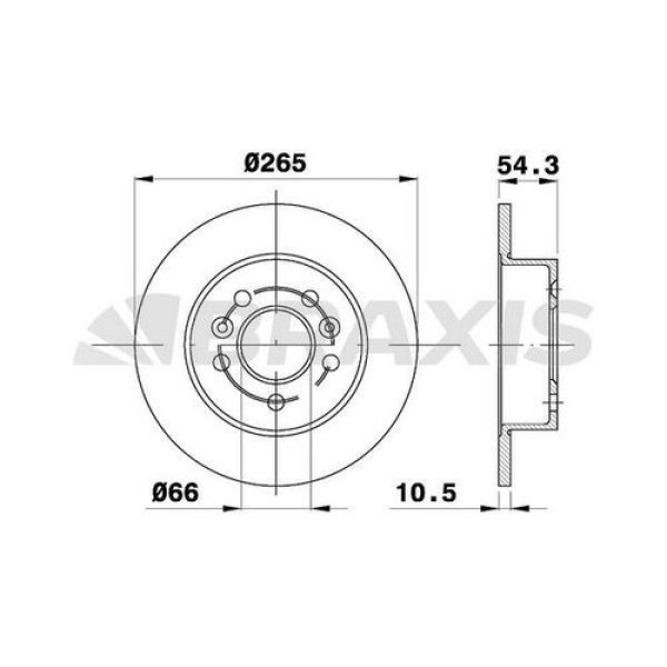 Braxis AE0517 Arka Fren Disk Aynası Renault Avantime Espace 2.0I DF4546