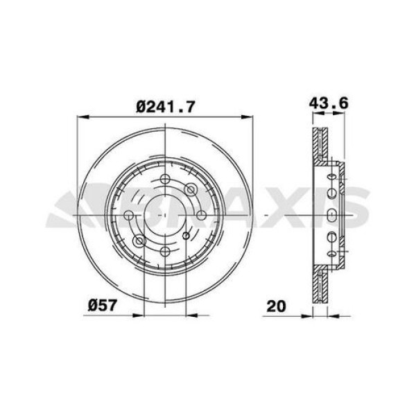 Braxis AE0522 Ön Fren Disk Aynası Havalı Sephia 1.5I 1.6L 1.8I 16V 93 Shuma 1.5I 16V 1.8I 16V 10 2996 0K20A33251