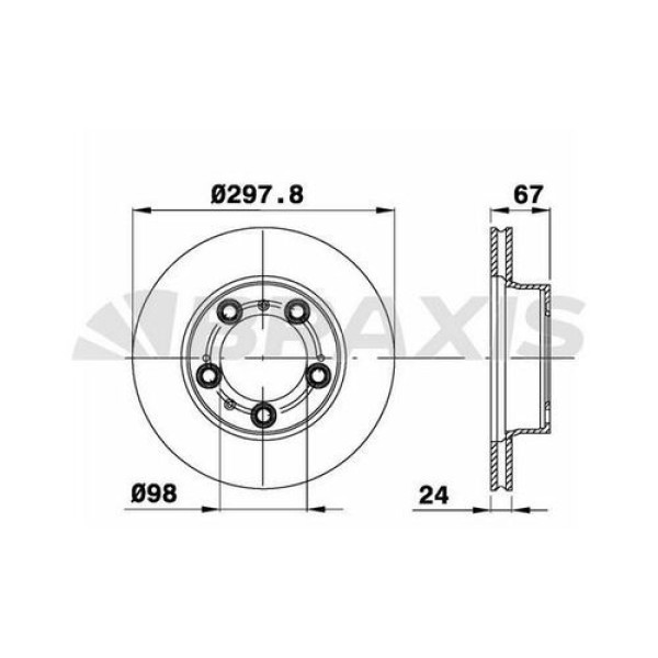 Braxis AE0545 Ön Fren Disk Aynası Havalı Boxster 986 2.5 2.7 09 96 12 03 98635140105 