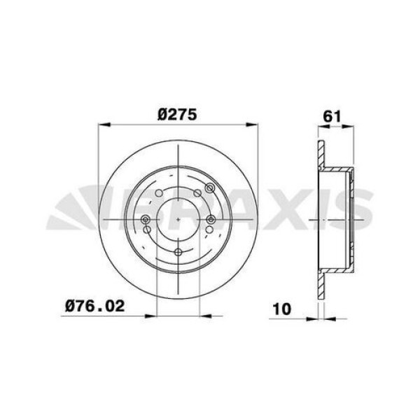 Braxis AE0584 Arka Fren Disk Aynası Kia Carens III 2.0CRDI DF4946 
