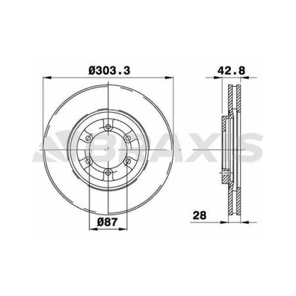 Braxis AE0588 Ön Fren Disk Aynası Hyundai Terracan 2.9 CRDI DF6008S 