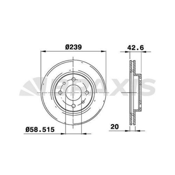 Braxis AE0653 Ön Fren Aynası Havalı Vega 8V Samara 1.4 DF4108