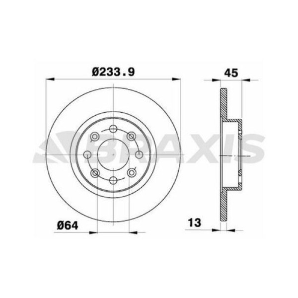 Braxis AE0670 Ön Fren Disk Aynası Mitsubishi Colt Lancer V 1.2 DF4021