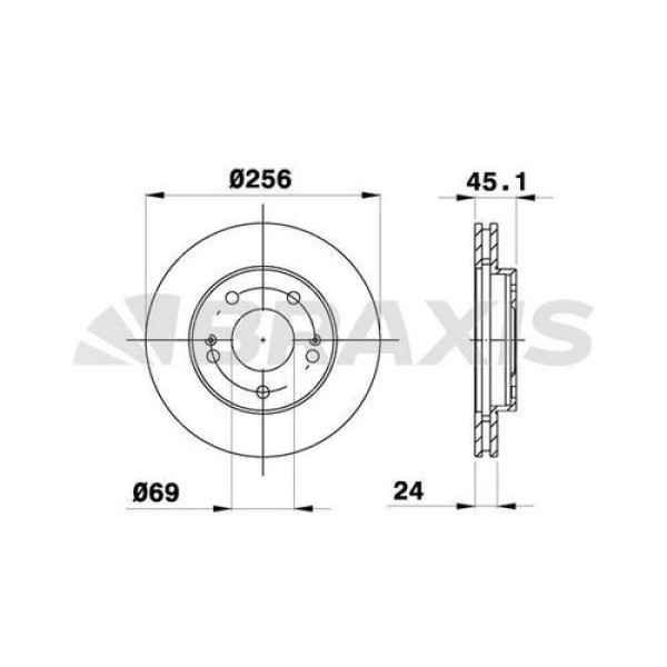Braxis AE0748 Ön Fren Disk Aynası Mitsubishi EKlipse 1.8I 2.0I DF1434