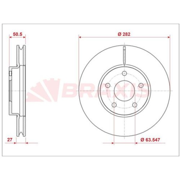 Braxis AE0918 Ön Diski Ayna Yeni Kasa Focus IV 18- JX611125AEB