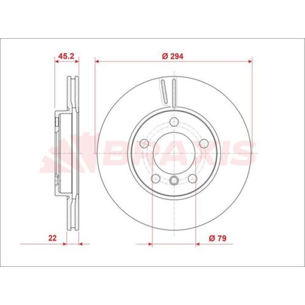 Braxis AE0942 Fren Diski Ön Mini R60 R60 34119811537 