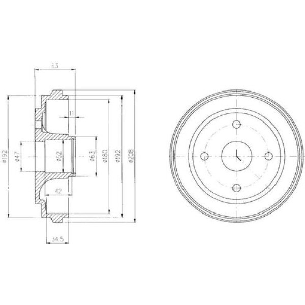 Delphi BF473 Fren Kampanası Arka Opel Agila Suzuki Wagon R 02 00 