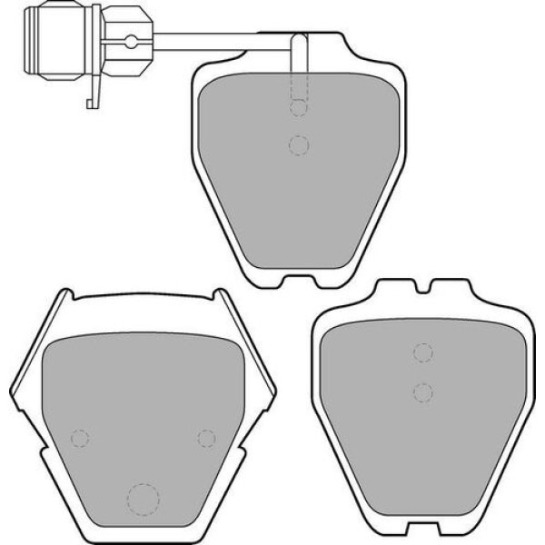 Delphi LP1633 Ön Fren Balatası Fişli A6 3.7 03 99 07 00 A8 2.5TDI 2.8 3.3TDI 3.7 4.2 W12 Quattro 04 96 09 01 4D0698151K