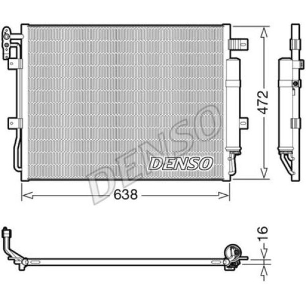 Denso DCN14003 Klima Radyatörü 306Dt Discovery IV L319 09-18 Range Rover Sport I L320 09-12 JRB500250 
