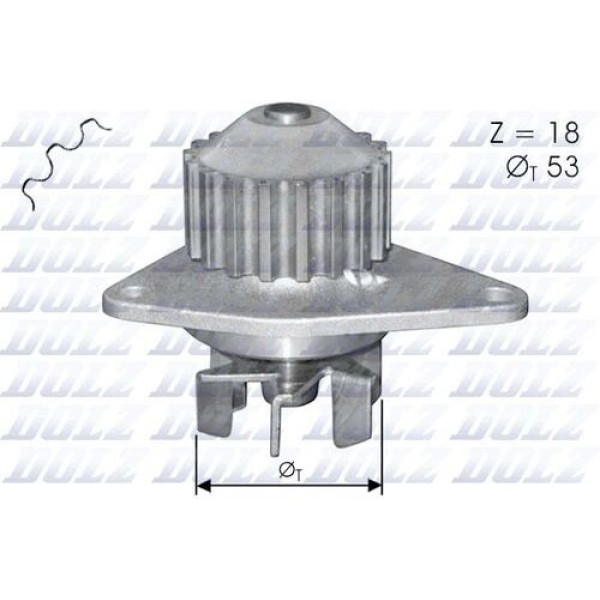 Dolz C114 Devirdaim Su Pompası 206 YM Bipper C2 C3 Partner Berlingo Tu3Jp-TU3A 1.4 8V Mqp 1201.G0