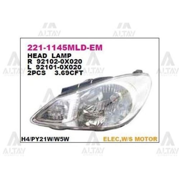 Depo 2211145LMLDEM Ön Far Sol i10 07 921010X020