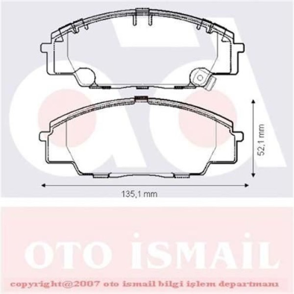 Ferodo FDB1444 Balata Fren Ön-Honda Civic Type-R 01-11 2.0-S2000 00- 45022SMTE00