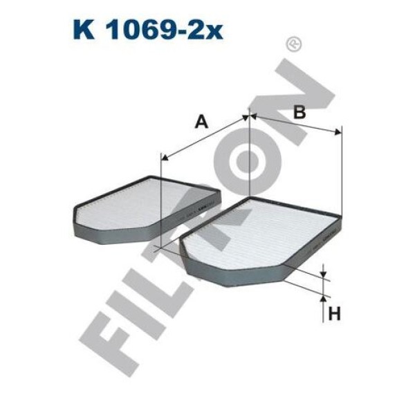 Filtron K1069-2x Kabin Filtresi Audi A8 4D 4.2 299Hp 03 94-07 96 4D0819439 