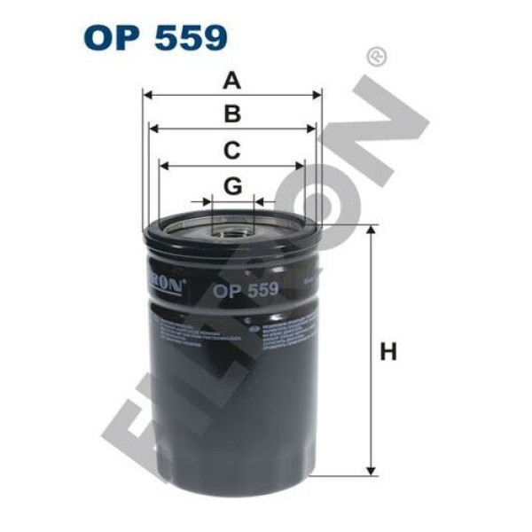 Filtron OP559 Yağ Filtresi BMW E30 M19 11421266773