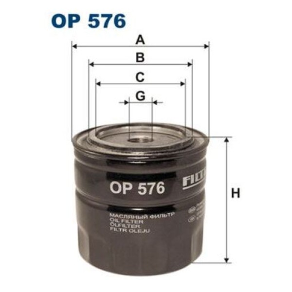 Filtron OP576 Yağ Filtresi Scania 173171 