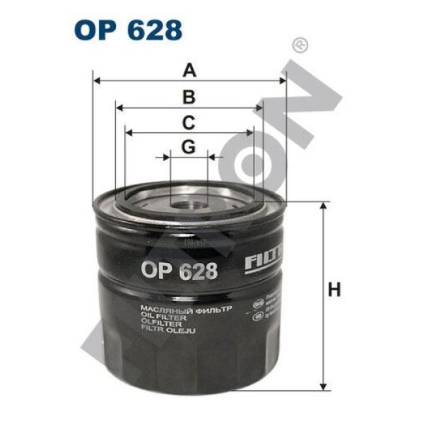 Filtron OP628 Yağ Filtresi Chrysler 300C 04-12 Voyager Grand Voyager I II III IV 95-07 05037836AA 