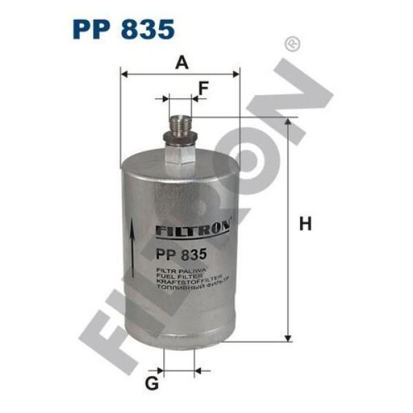 Filtron PP835 Yakıt Filtresi 190 W201 85-93 W124 93-95 W140 91-98 C140 92-99 Renault 129 92-00 24770601