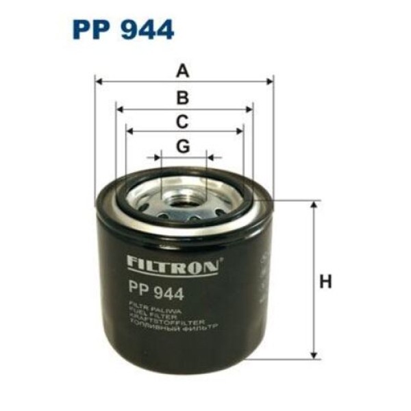 Filtron PP944 Mazot Filtresi Nissan D21 Pickup 1985-1991 Land Cruiser 1980-1989 2906549100 