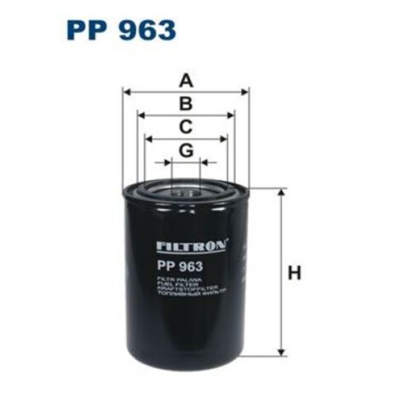 Filtron PP963 Yakıt Filtresi Scania 114-124-144 1341638 
