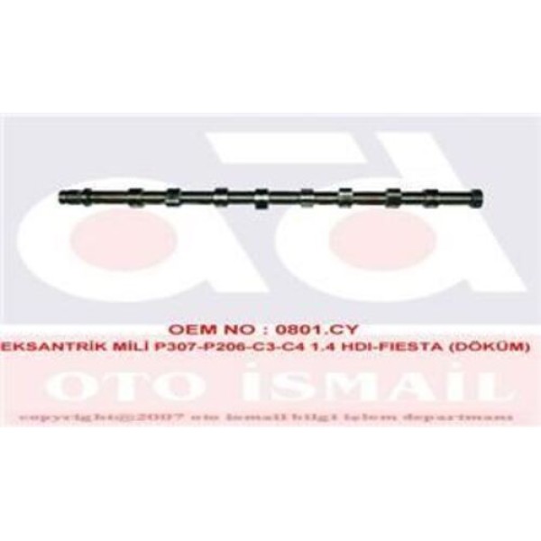 Gemsaft PT20601 Eksantrik Mili P107 206 207 P307 C1 C2 C3 Bipper Nemo DV4TD (1.4HDI 8V) Fiesta 03-11 Fusion 01-12 1.4TDCI 0801.AL 