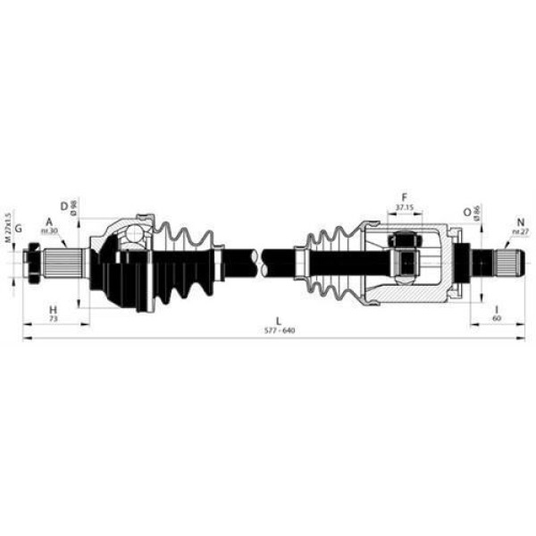Gkn 304620 Aks Komple Sol BMW E46 325Xı 00-05 330Xı 330Xd 00-05 31607505199