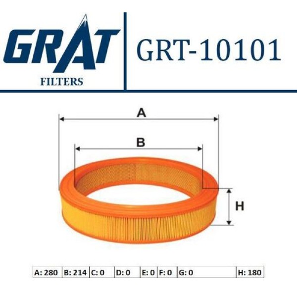 Grat 10101 Hava Filtresi Icı Telli Doğan SLX 7721380