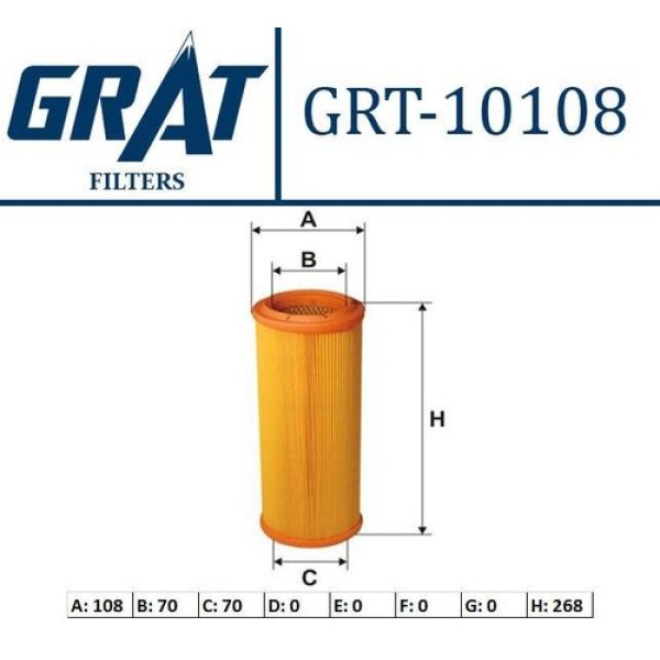 Grat 10108 Hava Filtresi Doblo 1.9D JTD 46754989 