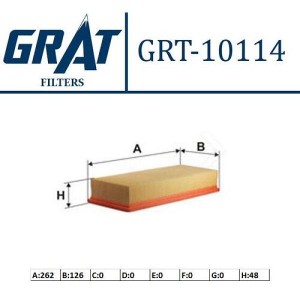 Grat 10114 Hava Filtresi Tempra 1.4L-Tipo 1.4L 7712505 