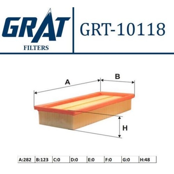 Grat 10118 Hava Filtresi Panda II 1.1L 1.2I 9-02 55183269 
