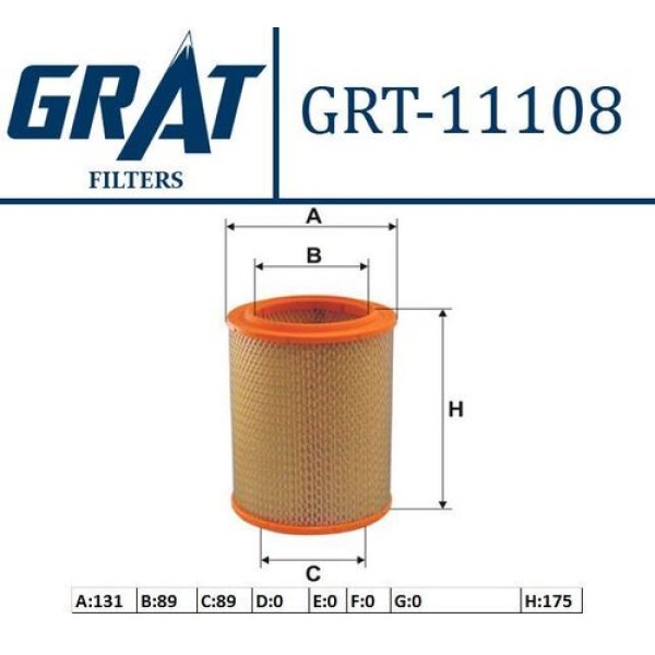 Grat 11108 Hava Filtresi Diş Telli Renault 11 6000046003 