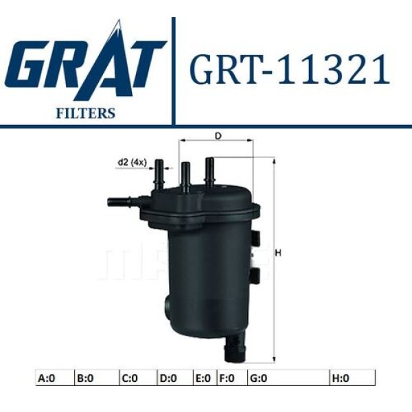 Grat 11321 Mazot Filtresi Clio II Kangoo Symbol Thalia Juke F15 Micra III K12 Note E11 1.5 K9K 8200151379
