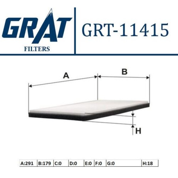 Grat 11415 Kabin Filtresi Megane I Classic 1.4-1.6-2.0 ie 16V-1.9 TDI 95 7700845811