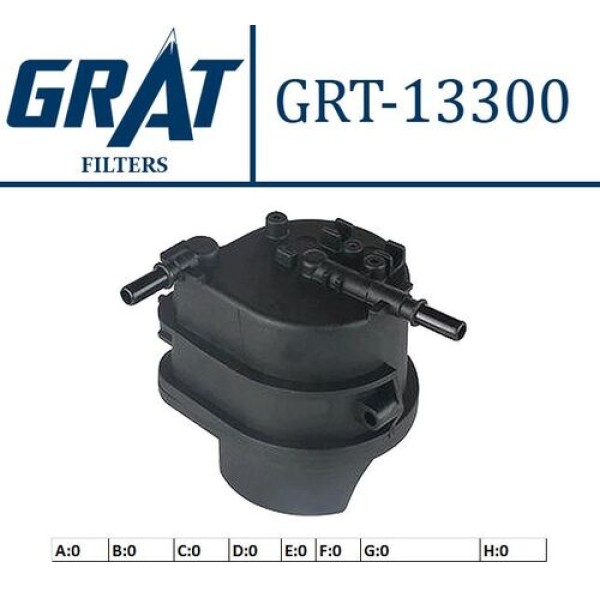 Grat 13300 Mazot Filtresi Müşürsuz Fiesta 1.4 T DCI 01-12 C2-C3-206-306 2S6Q9155BA
