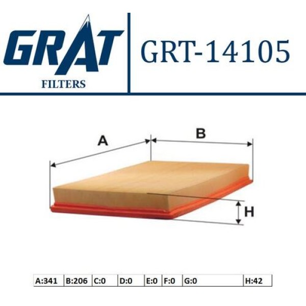Grat 14105 Hava Filtresi Vectra B 1.6 1.8 2.1 835615 