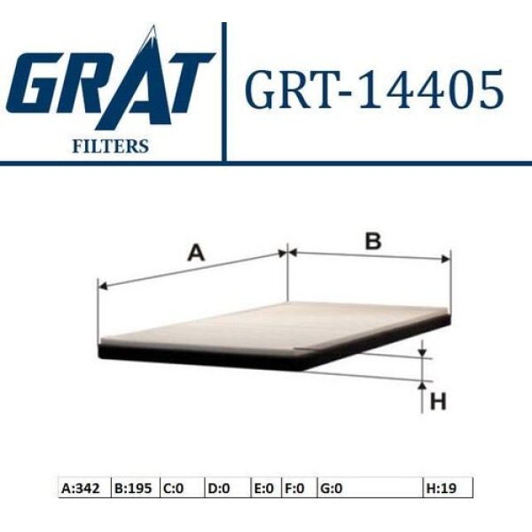 Grat 14405 Kabin Filtresi Combo 1.2 1.4 1.7D 94-01-Corsa B 1.0L 1.2I 1.4L 93-01 1808604 
