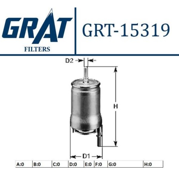 Grat 15319 Yakıt Filtresi 3 Bar Volkswagen Polo A3 Ibiza Fabia 6Q0201051 