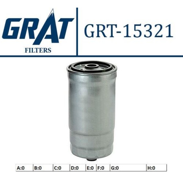 Grat 15321 Mazot Filtresi Volkswagen Passat 1.9 TDI A4 1.9 TDI Volvo 850-S70-V70 D5252T 028127435A