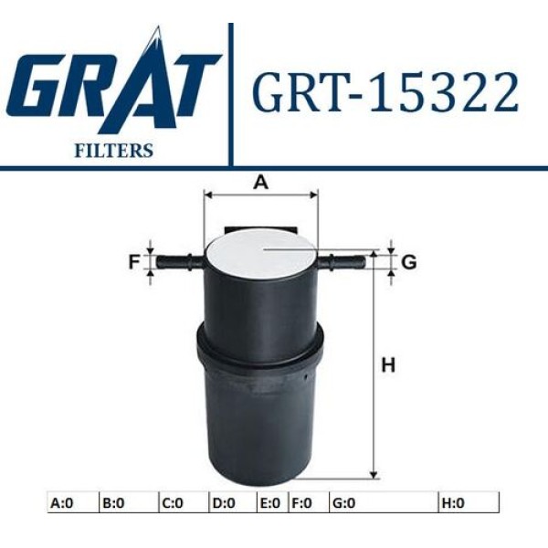 Grat 15322 Yakıt Filtresi Volkswagen Crafter 2.0 TDI 2H0127401 