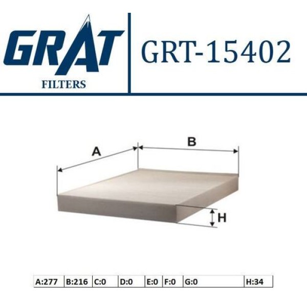 Grat 15402 Polen Filtresi Volkswagen Amarok 10-Transporter 03-18 7H0819631