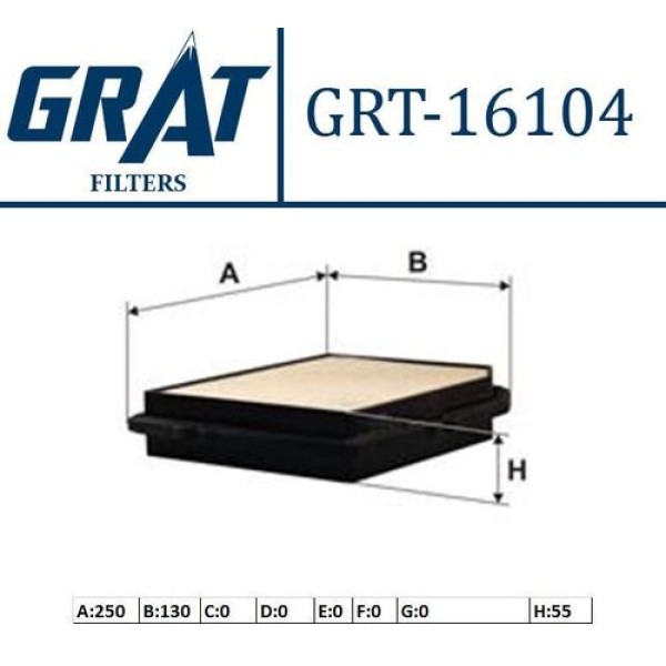 Grat 16104 Hava Filtresi i20 08-11-ix20 12-Soul 09-12-Venga 11-11 281131J000 
