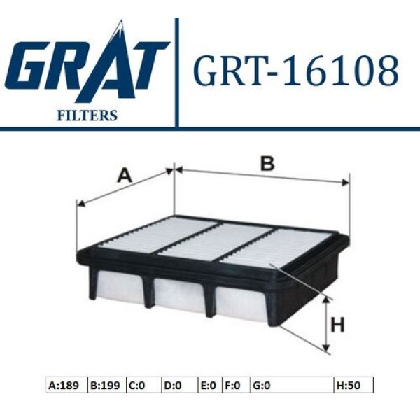 Grat 16108 Hava Filtresi I30 08-11-Ceed 06-11-Cerato 10-12 281132H000 