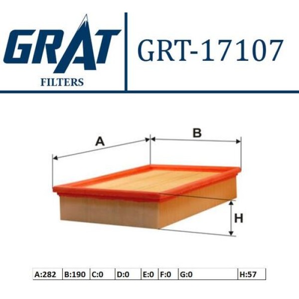 Grat 17107 Hava Filtresi Focus C-Max 1.6 Benzinli 04-Volvo S40-V50-C30 05-07 B4164S3-B4184S10 3M519601AA