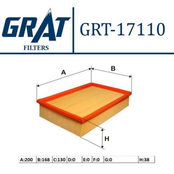 Grat 17110 Hava Filtresi Escort Zetec Clx 94 91FF9601AB 