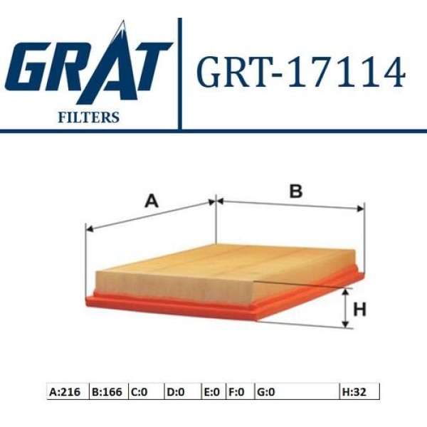 Grat 17114 Hava Filtresi Fiesta Fusion Benzinli 02- TAMT9601FBNZ 