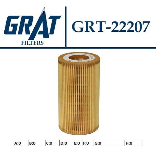 Grat 22207 Yağ Filtresi OM651 W204-212-639-906-909 6511800109 